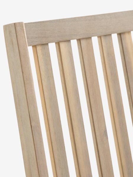 Table FUGLSAND Ø120 bois dur + 4 chaises de jardin TREBJERG