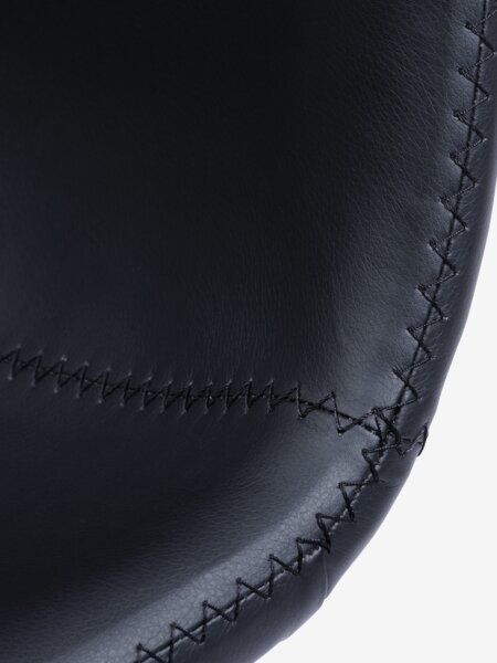 Baarituoli BROAGER musta keinonahka/kromi