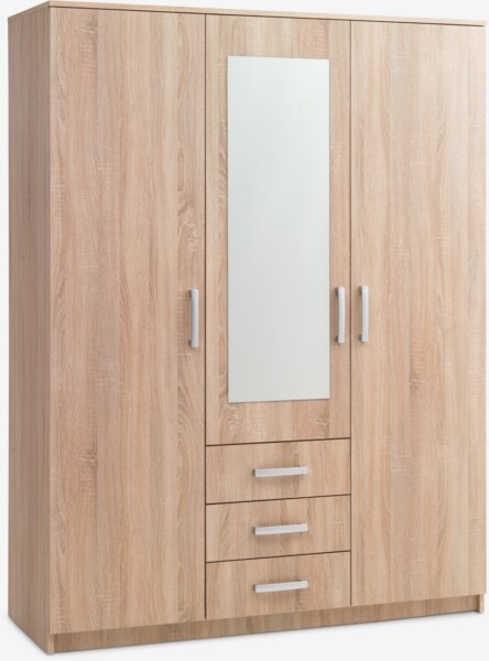 Armoire VELLERUP 151x200 combi coloris chêne clair