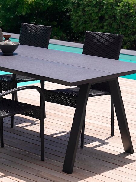 Garden table FAUSING W100xL220 black