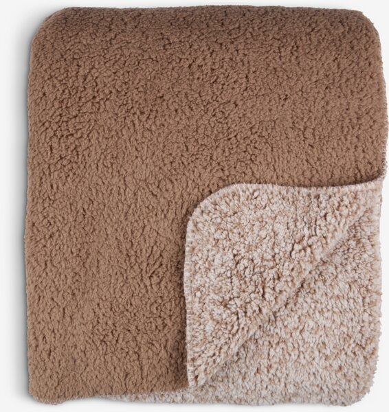 Fleeceplaid STORFRYTLE 200x220 donkerzand