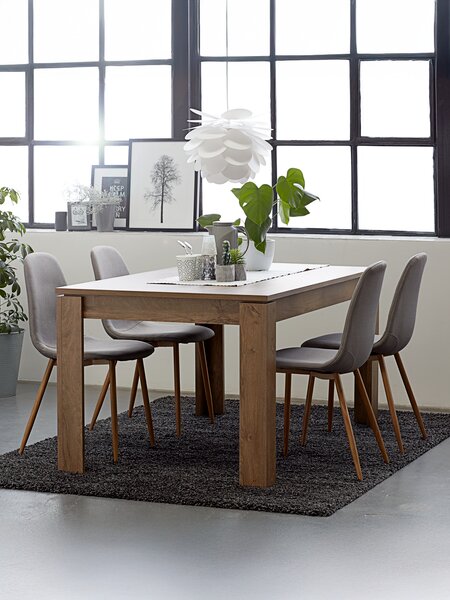 VEDDE TavoloL160 rovere selvatico + 4 JONSTRUP grigio/rovere