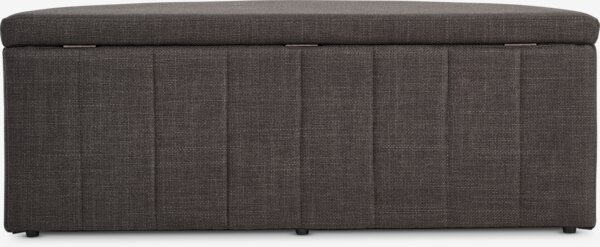 Bench KAPPEL w/storage dark brown fabric