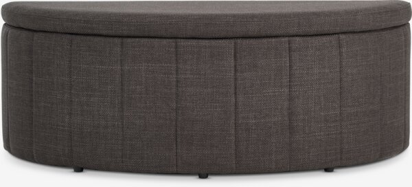 Bench KAPPEL w/storage dark brown fabric