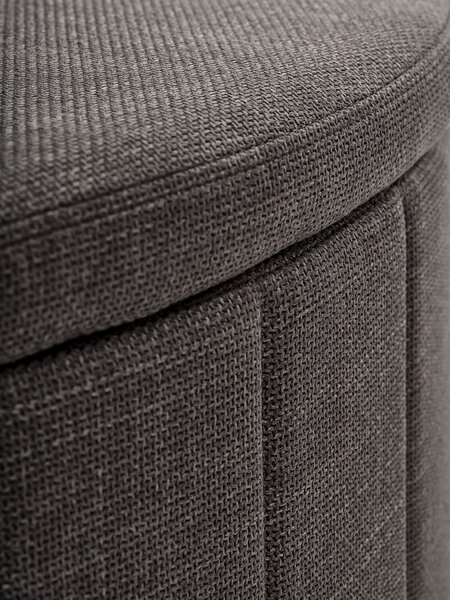 Bench KAPPEL w/storage dark brown fabric