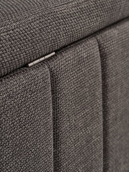 Bench KAPPEL w/storage dark brown fabric