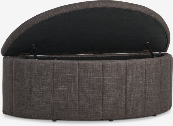Bench KAPPEL w/storage dark brown fabric