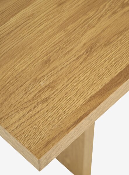 MUNKEBY D180 stol topli hrast + 4 PURHUS prljavo bijela/crna