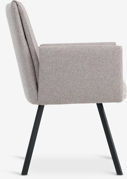 Stoel GJESING beige stof/zwart