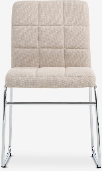 Spisestol HAMMEL beige stoff/krom