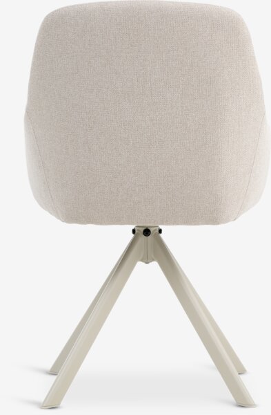 Dining chair ROSTRUP swivel beige fabric