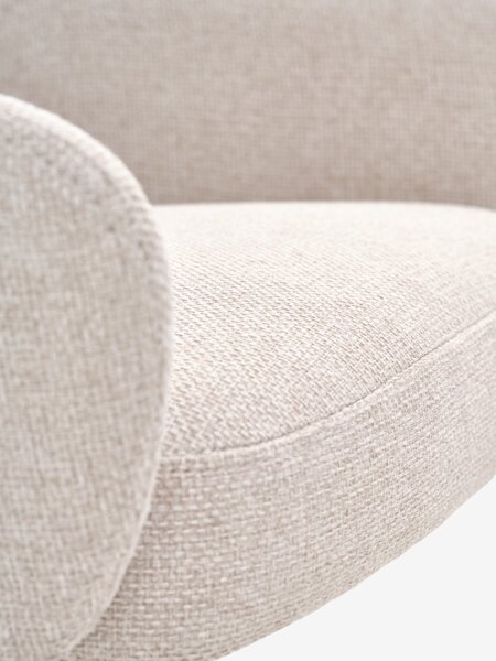 Dining chair ROSTRUP swivel beige fabric
