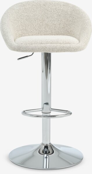 Barstol TAULOV beige stof/krom