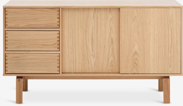 Sideboard MEJLSKOV 2 doors 3 drawers natural oak