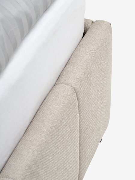 Estructura de cama VEMMELEV 135x190 tela beis