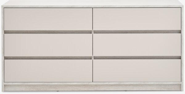 Cassettiera 3+3 BILLUND color travertino/beige