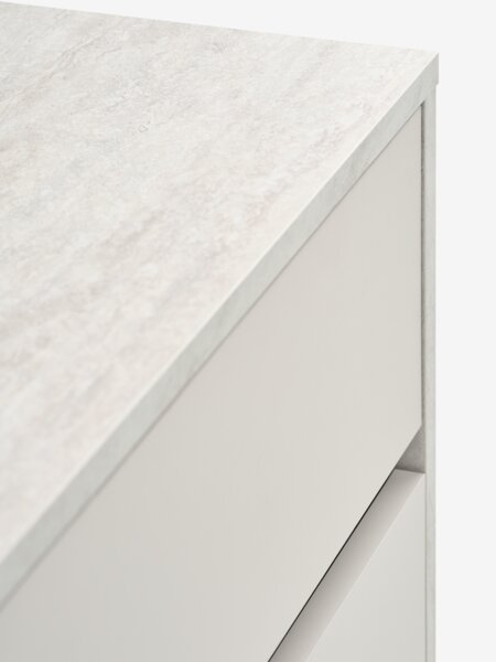 Cassettiera 3+3 BILLUND color travertino/beige