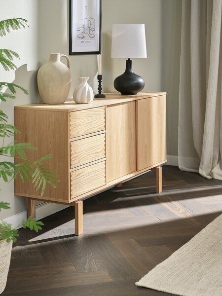 Sideboard MEJLSKOV 2 doors 3 drawers natural oak