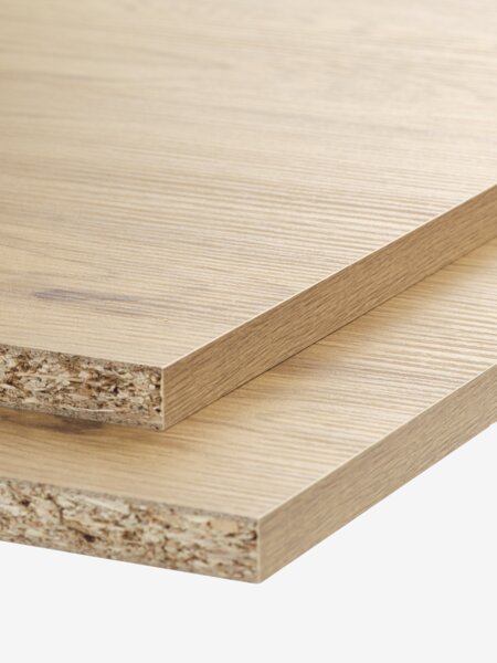 Tablettes pour armoire RABERG 200cm 2 pcs/pqt chêne chaud