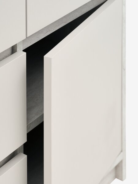 Wardrobe BILLUND 119x193 4 doors 2draw travertine/beige
