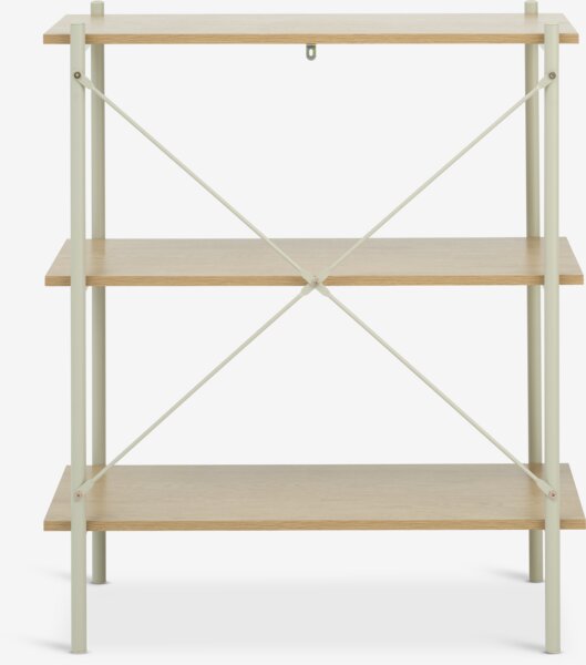 Scaffale VANDBORG 3 ripiani color rovere/beige