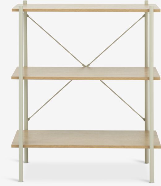 Scaffale VANDBORG 3 ripiani color rovere/beige