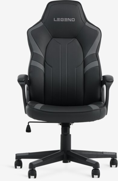 Sedia da gaming FJELSTED similpelle nera/grigio