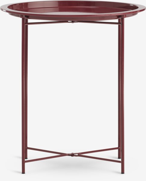 Tavolino RANDERUP Ø47 cm borgogna