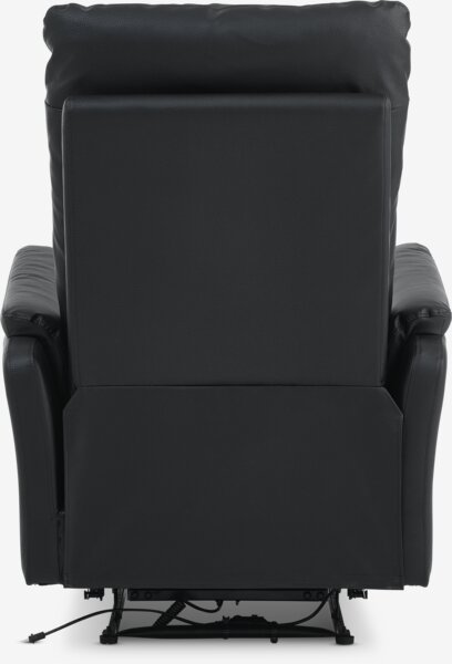 Recliner ABILDSKOV electric black faux leather