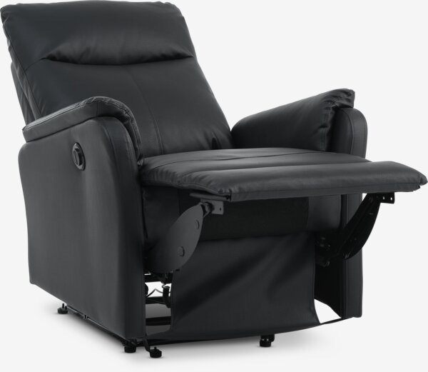 Recliner ABILDSKOV electric black faux leather