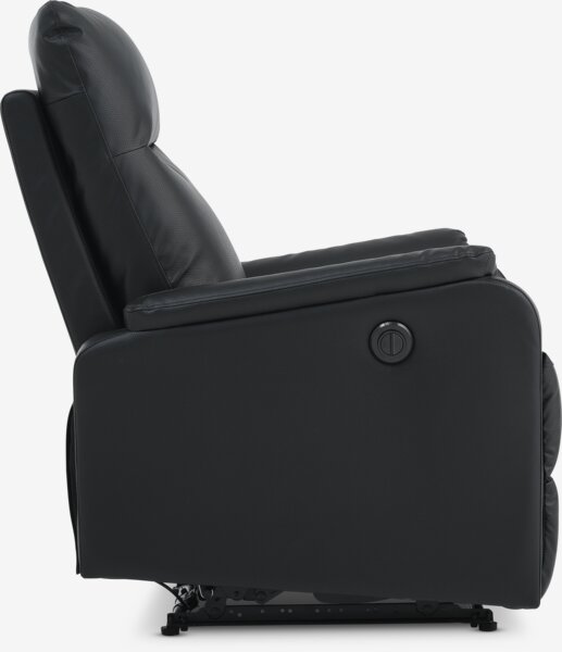 Recliner ABILDSKOV electric black faux leather