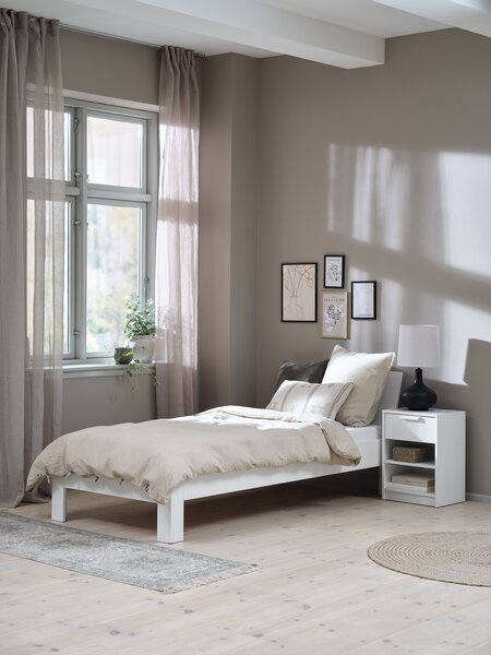 Estructura de cama OLSKER 90x200 blanco