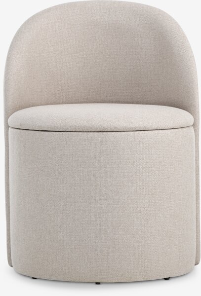Lounge chair ODDUM w/storage beige fabric