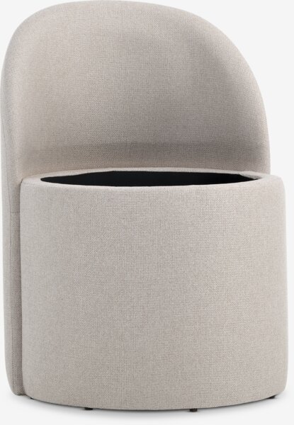 Lounge chair ODDUM w/storage beige fabric