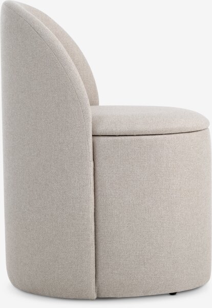 Lounge chair ODDUM w/storage beige fabric