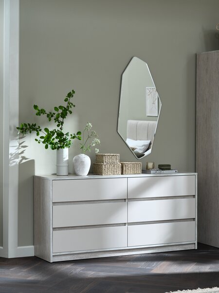 Cassettiera 3+3 BILLUND color travertino/beige