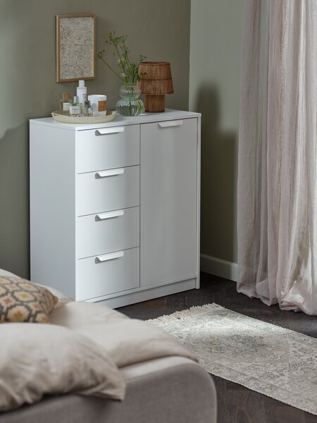 4 drawer 1 door chest JENSLEV combi white