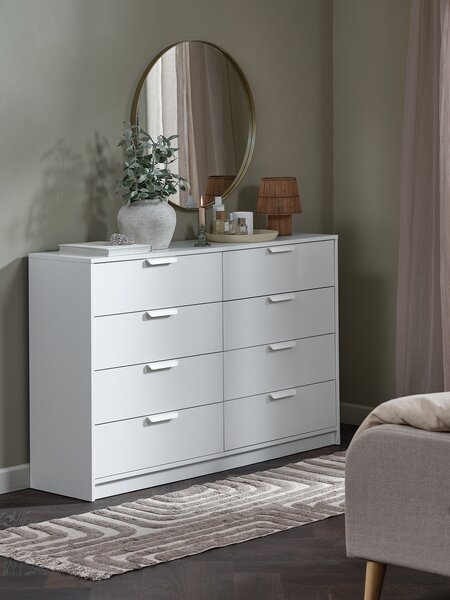 4+4 drawer chest JENSLEV white