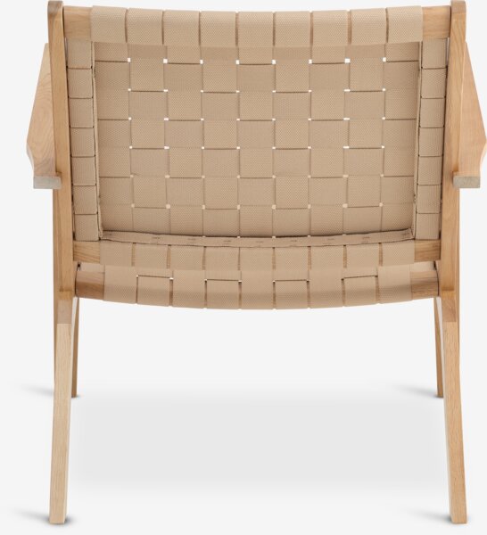 Fauteuil VADEHAVET naturel stof/eiken
