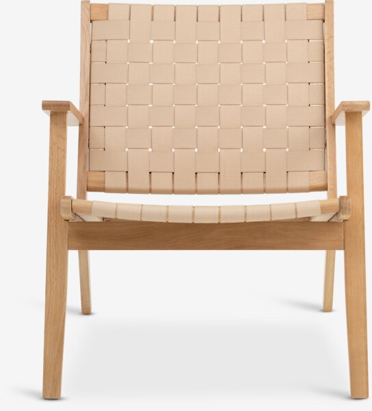 Fauteuil VADEHAVET naturel stof/eiken