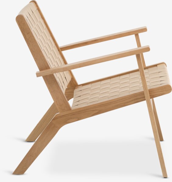 Fauteuil VADEHAVET naturel stof/eiken