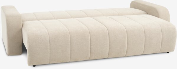 Schlafsofa ORMSLEV 3-Sitzer beige Stoff
