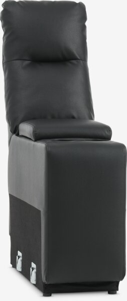 Console ABILDSKOV centre w/storage black faux leather