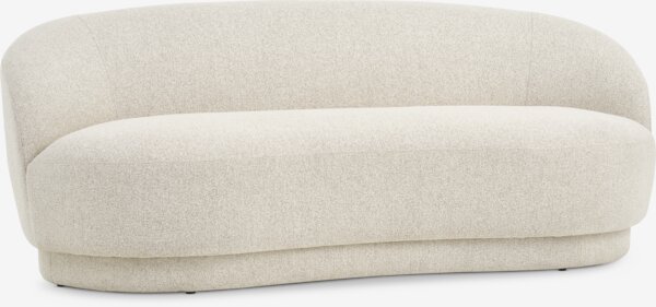 Sofa ANDRUP 3 seater oval beige fabric