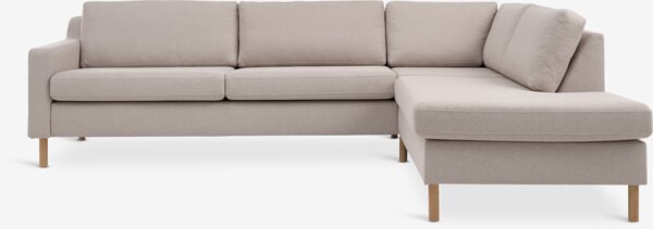 Sofa HELLERUP open-end right beige