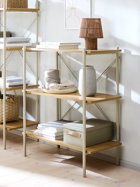 Scaffale VANDBORG 3 ripiani color rovere/beige