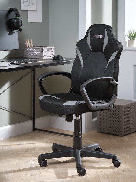 Gaming chair RANDRUP black faux leather/mesh