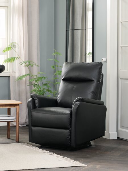 Recliner ABILDSKOV electric black faux leather