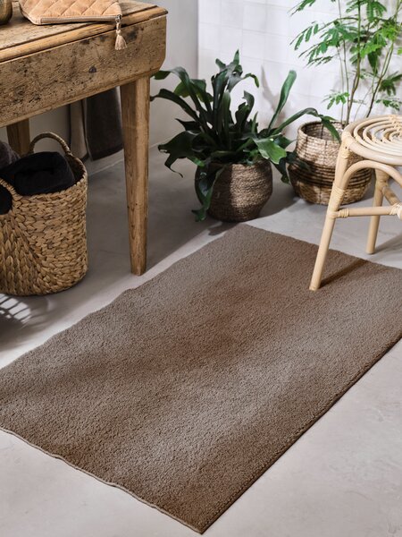 Kylpyhuonematto KARLSTAD 70x120 tumma hiekka
