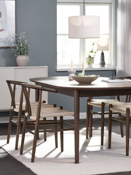 Mesa MARSTRAND L200/280 roble oscuro +4 GUDERUP roble oscuro